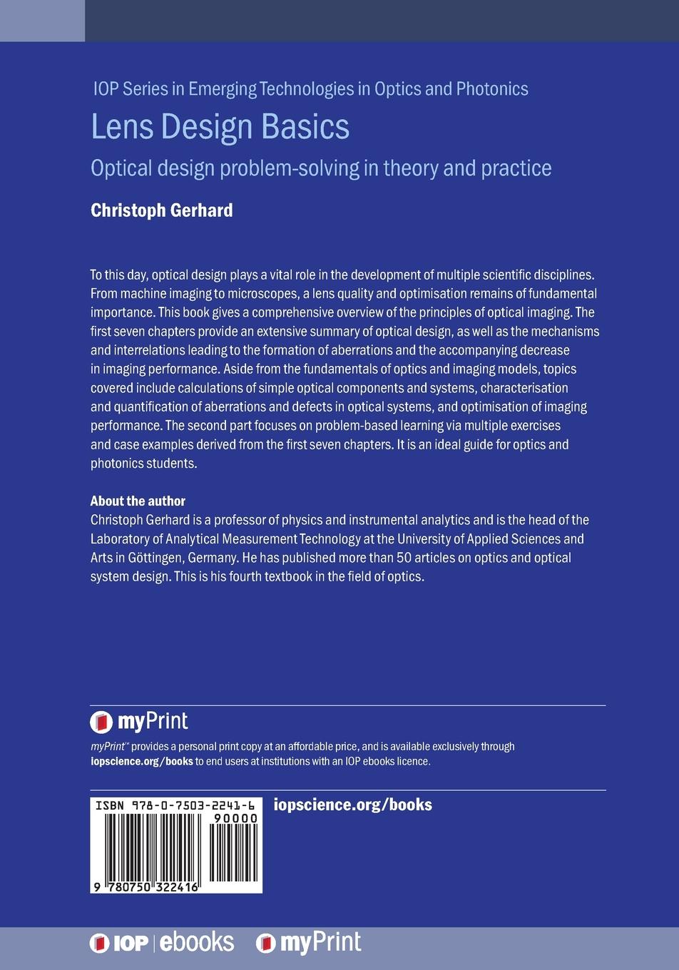 Rückseitencover Lens Design Basics