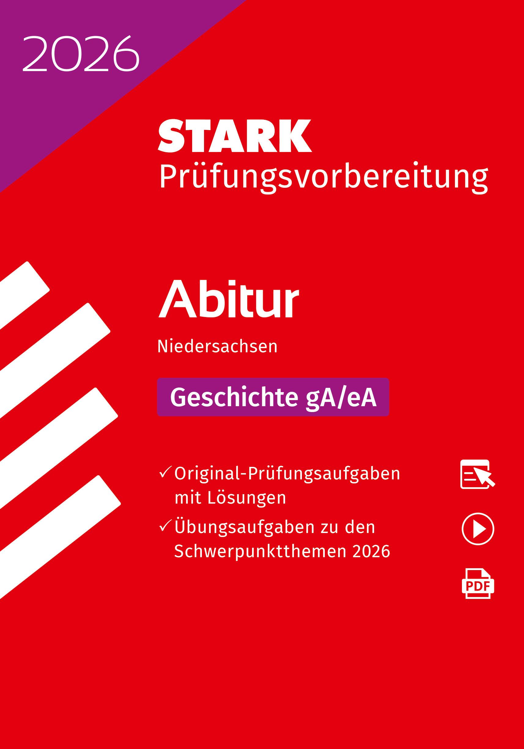 Vorderes Coverbild STARK Geschichte gA/eA - Abitur 2026 Niedersachsen - Prüfungsvorbereitung