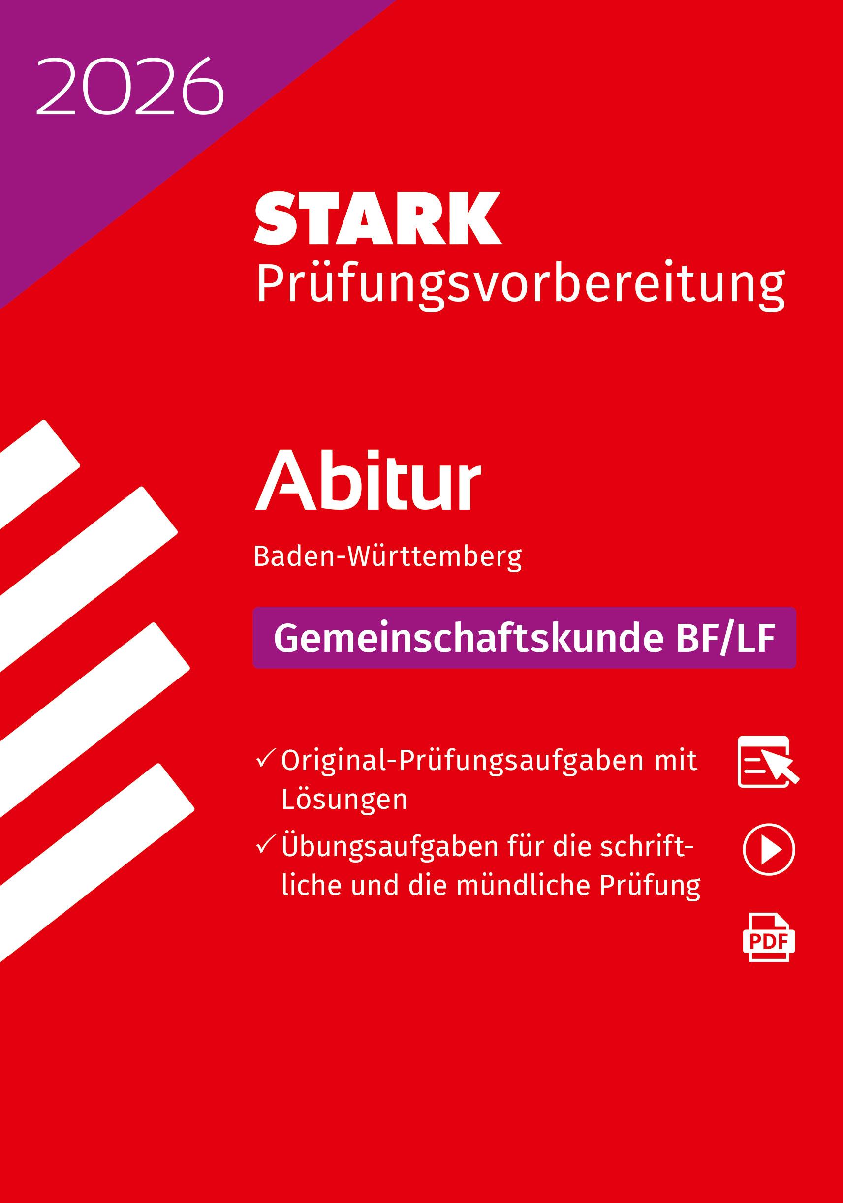 Vorderes Coverbild STARK Gemeinschaftskunde - Abitur 2026 BW - Prüfungsvorbereitung