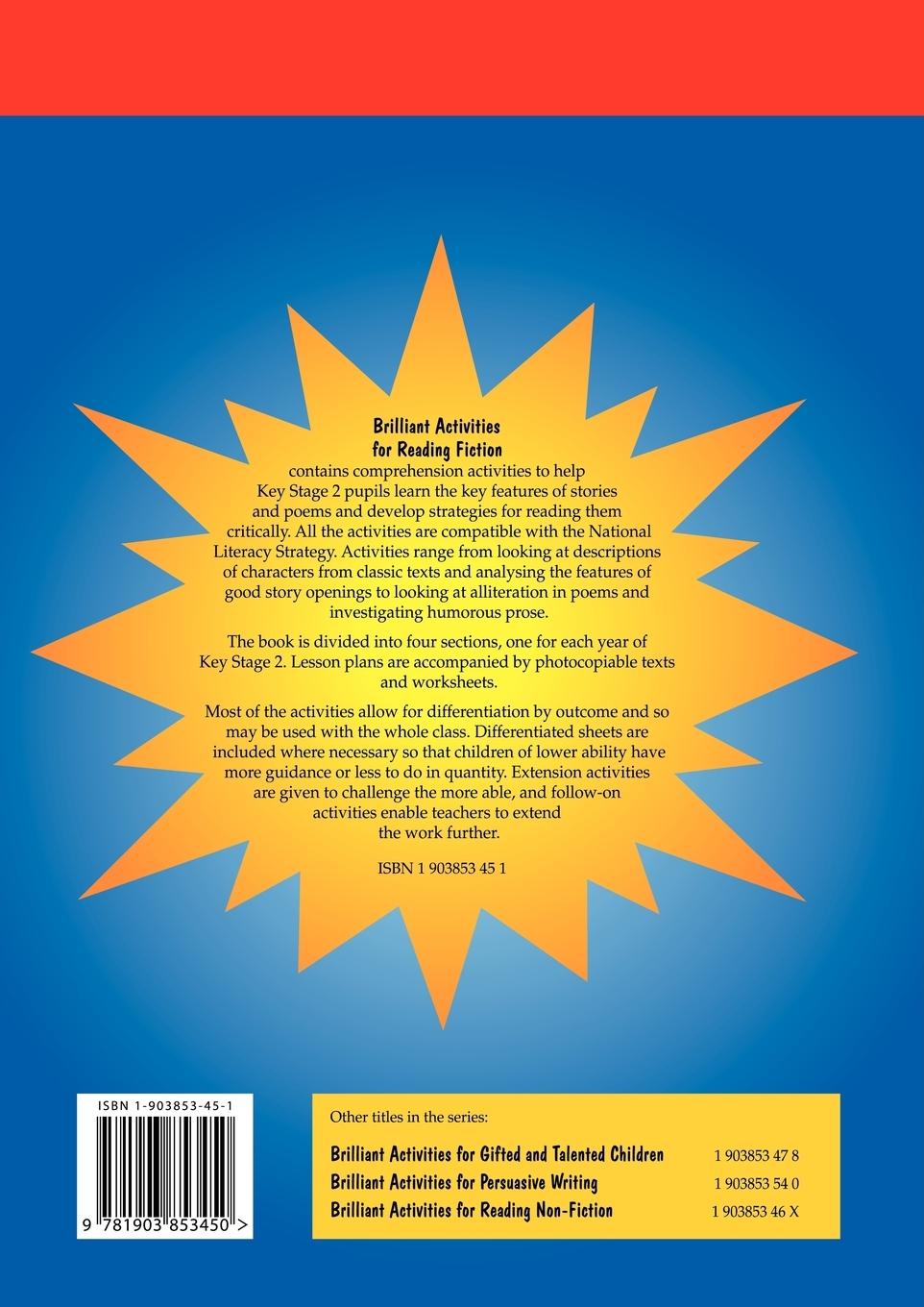 Rückseitencover Brilliant Activities for Reading Fiction