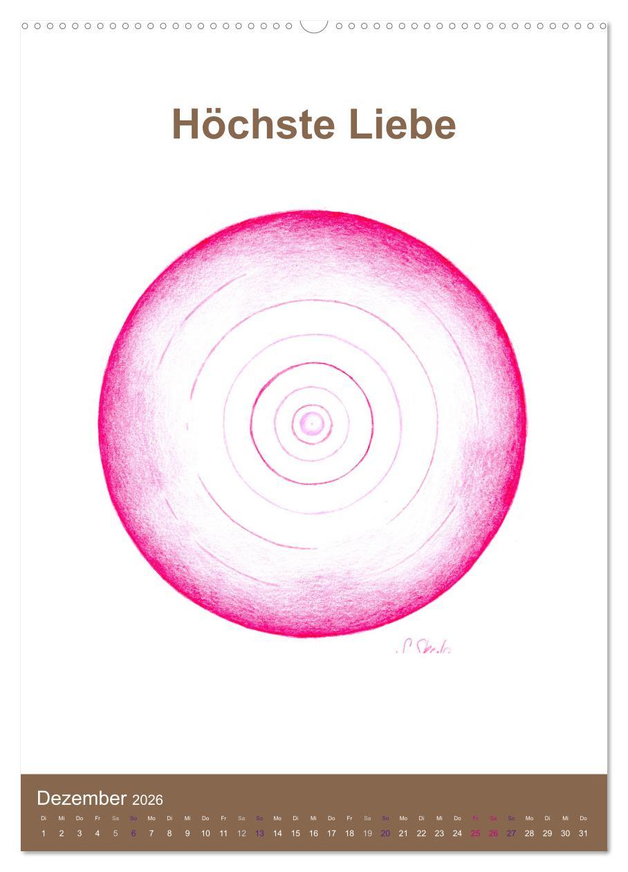 Beispielinhalt (Bild) Delfinheilsymbole (hochwertiger Premium Wandkalender 2026 DIN A2 hoch), Kunstdruck in Hochglanz