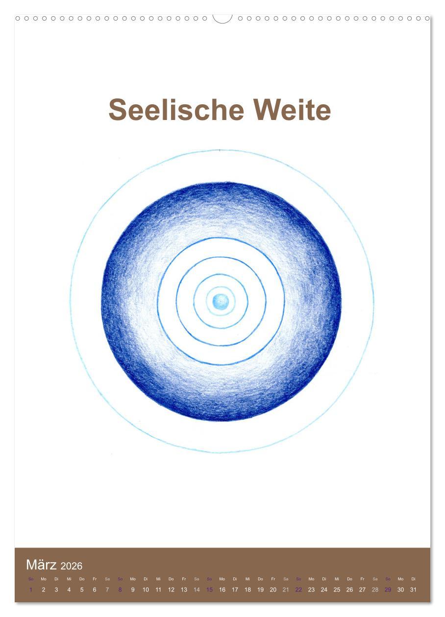 Beispielinhalt (Bild) Delfinheilsymbole (hochwertiger Premium Wandkalender 2026 DIN A2 hoch), Kunstdruck in Hochglanz