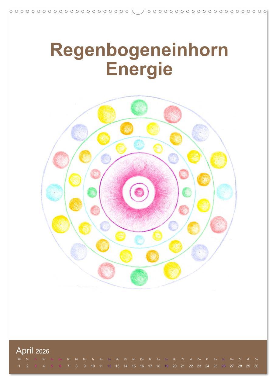 Beispielinhalt (Bild) Delfinheilsymbole (hochwertiger Premium Wandkalender 2026 DIN A2 hoch), Kunstdruck in Hochglanz