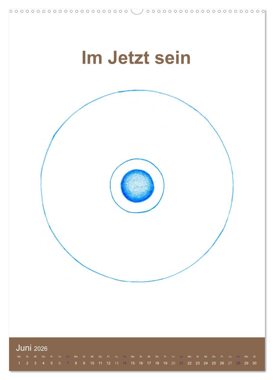 Beispielinhalt (Bild) Delfinheilsymbole (hochwertiger Premium Wandkalender 2026 DIN A2 hoch), Kunstdruck in Hochglanz