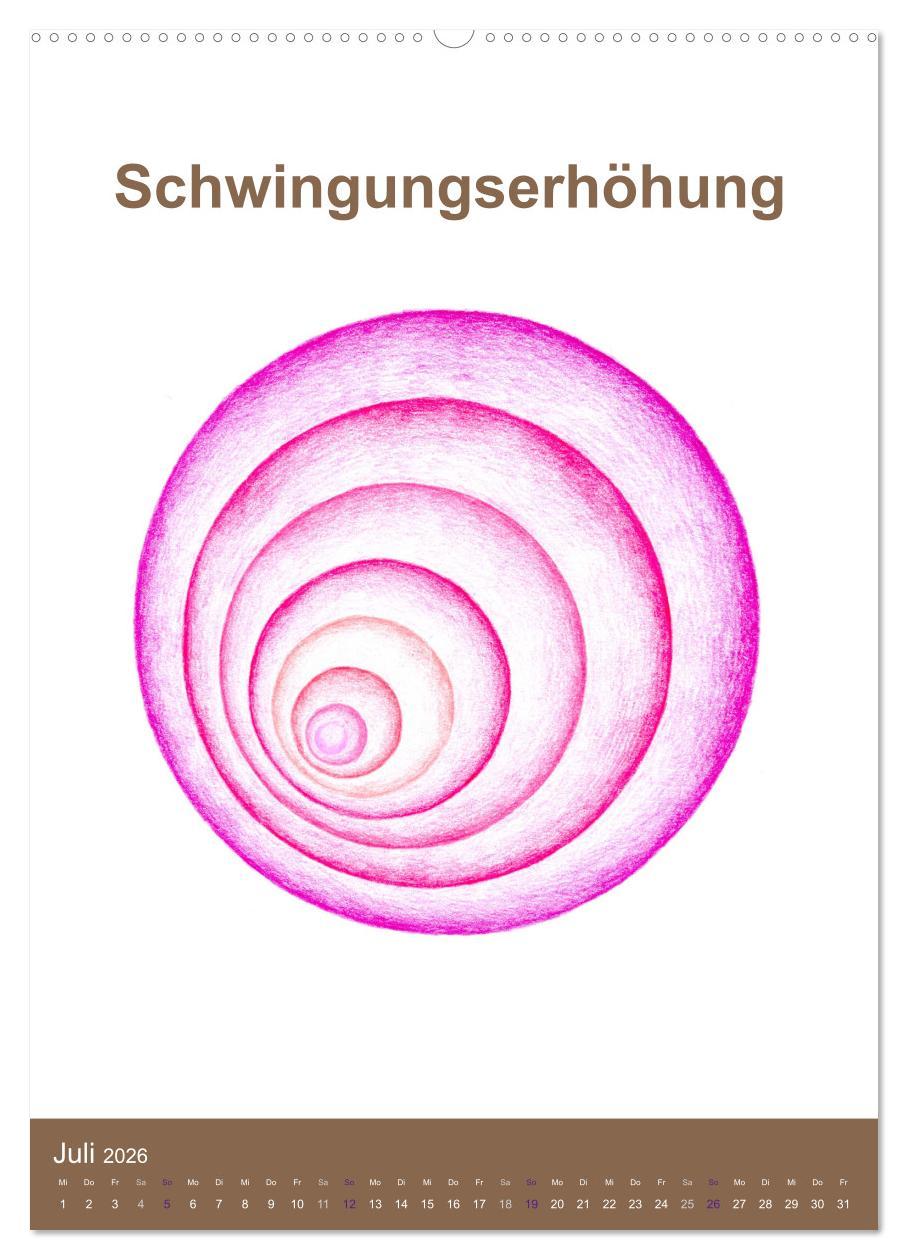 Beispielinhalt (Bild) Delfinheilsymbole (hochwertiger Premium Wandkalender 2026 DIN A2 hoch), Kunstdruck in Hochglanz