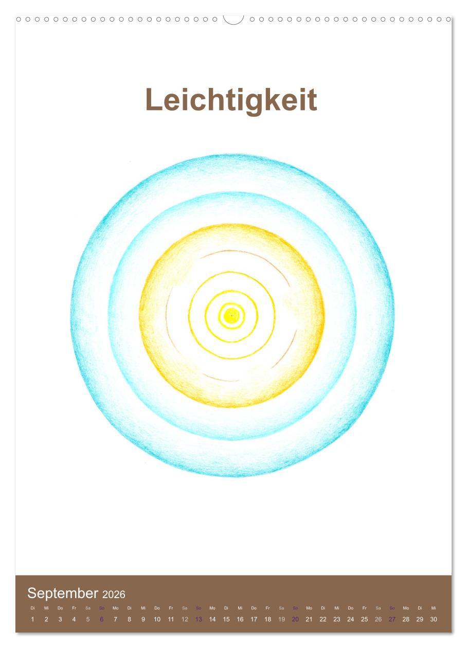 Beispielinhalt (Bild) Delfinheilsymbole (hochwertiger Premium Wandkalender 2026 DIN A2 hoch), Kunstdruck in Hochglanz