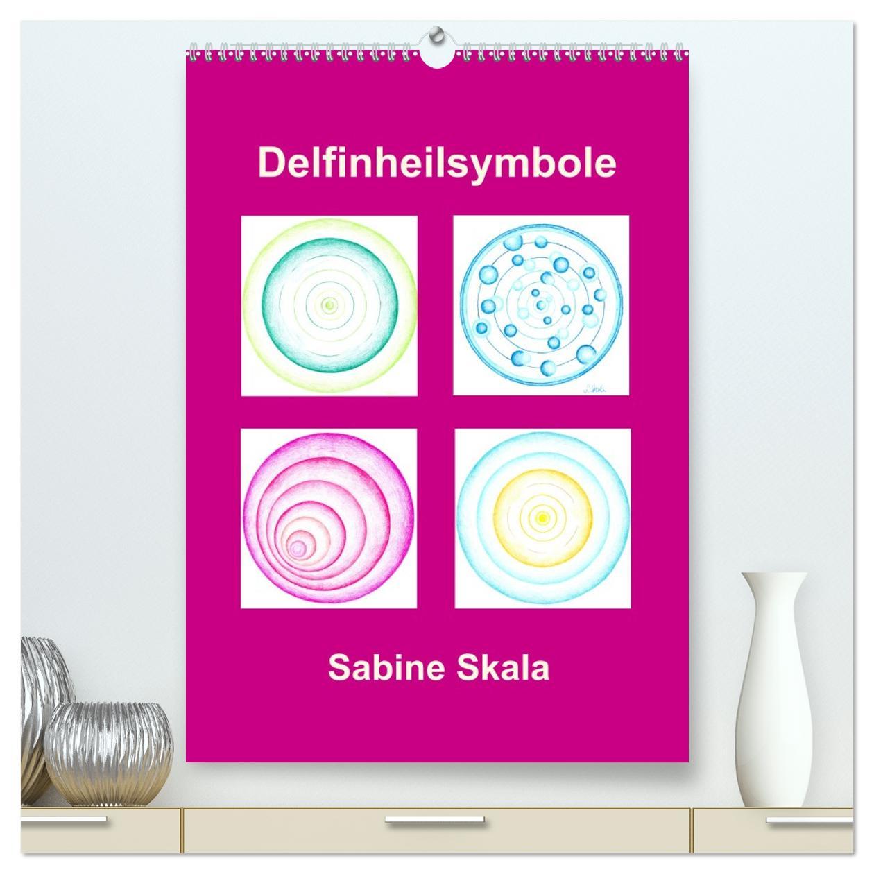 Vorderes Coverbild Delfinheilsymbole (hochwertiger Premium Wandkalender 2026 DIN A2 hoch), Kunstdruck in Hochglanz