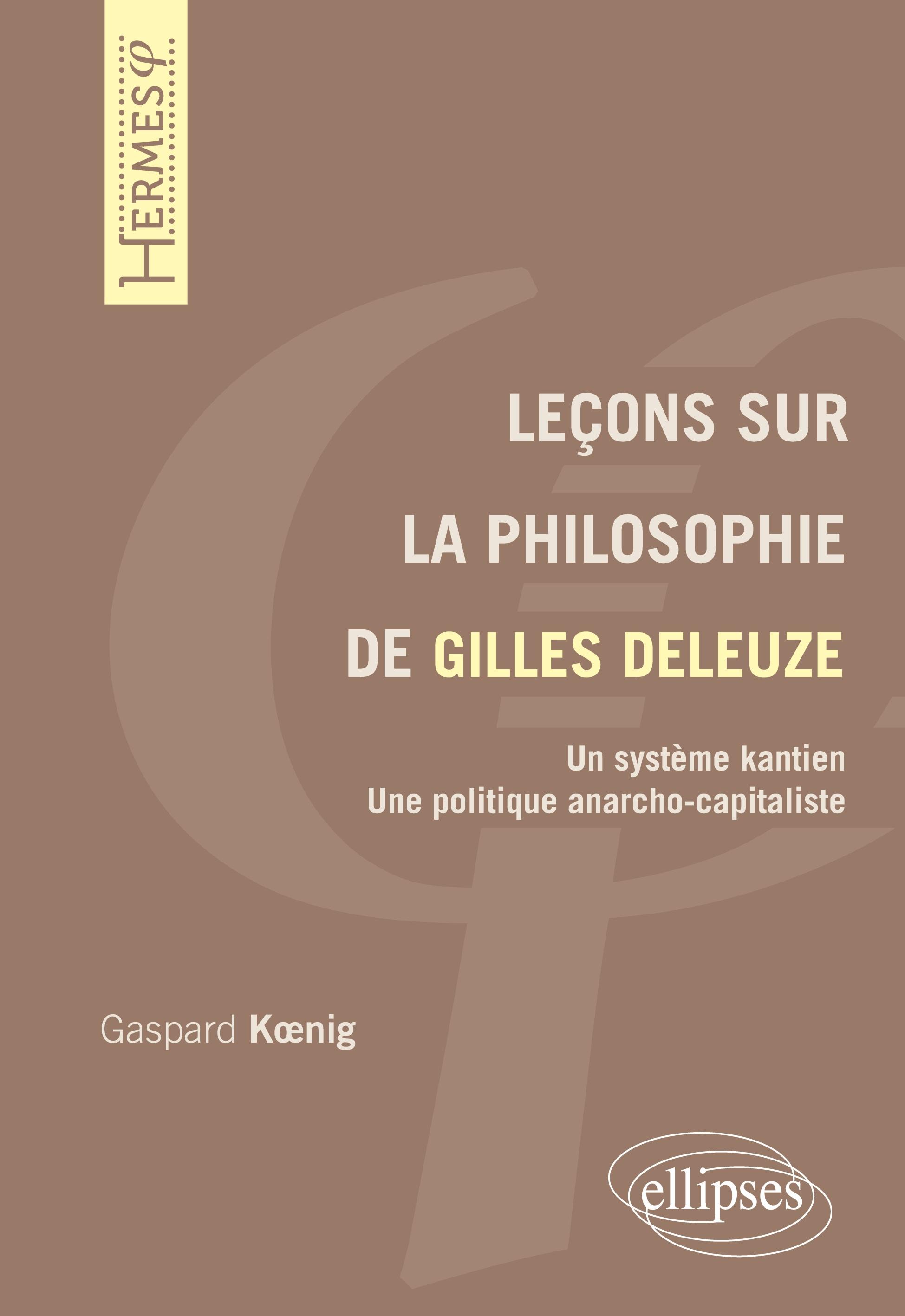 Vorderes Coverbild Leçons sur la philosophie de Gilles Deleuze
