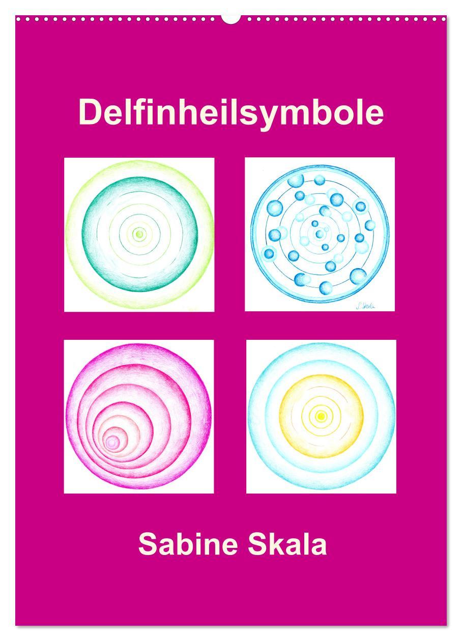 Vorderes Coverbild Delfinheilsymbole (Wandkalender 2026 DIN A2 hoch), CALVENDO Monatskalender