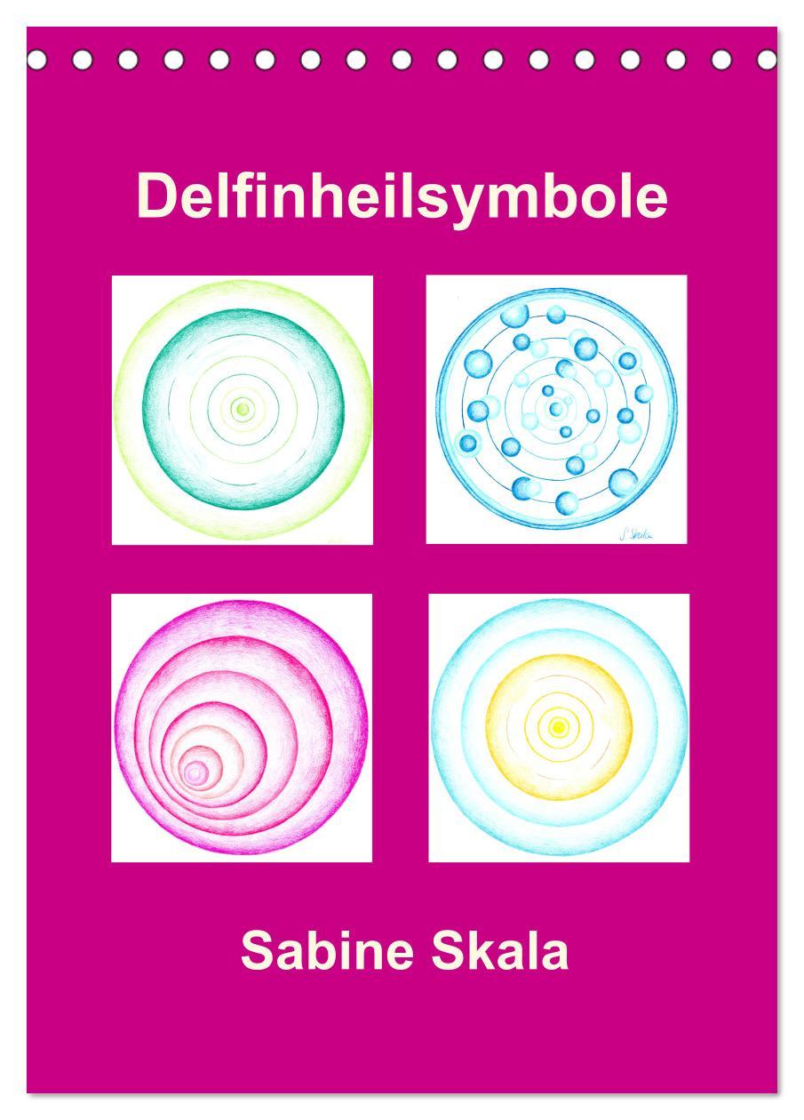 Vorderes Coverbild Delfinheilsymbole (Tischkalender 2026 DIN A5 hoch), CALVENDO Monatskalender