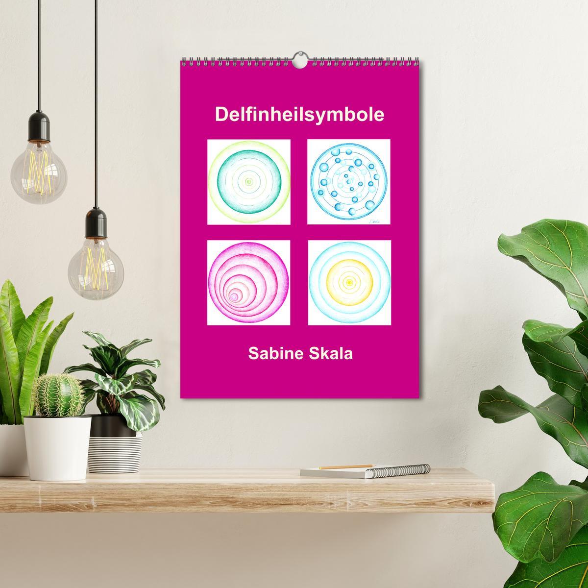 Beispielinhalt (Bild) Delfinheilsymbole (Wandkalender 2026 DIN A3 hoch), CALVENDO Monatskalender