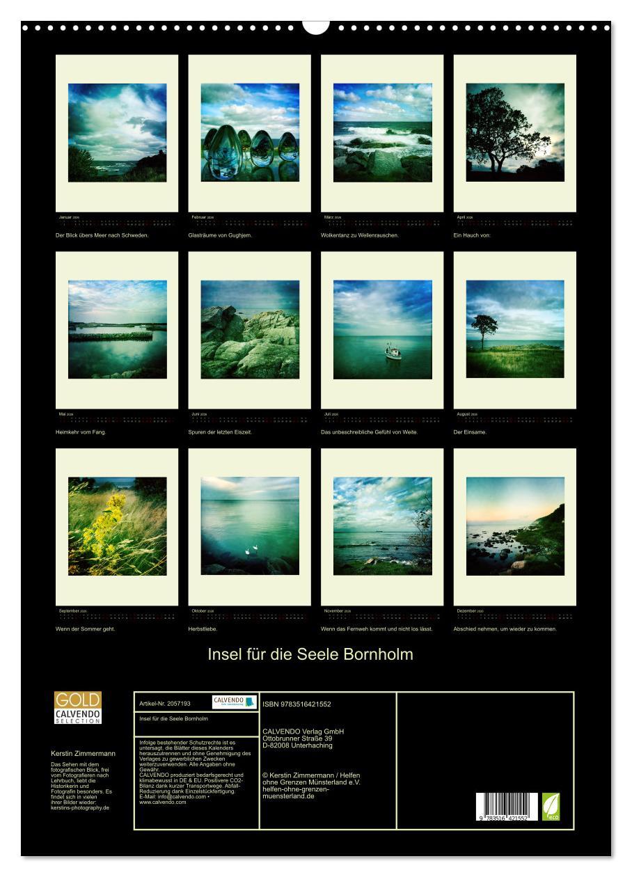 Beispielinhalt (Bild) Insel für die Seele Bornholm (Wandkalender 2026 DIN A2 hoch), CALVENDO Monatskalender