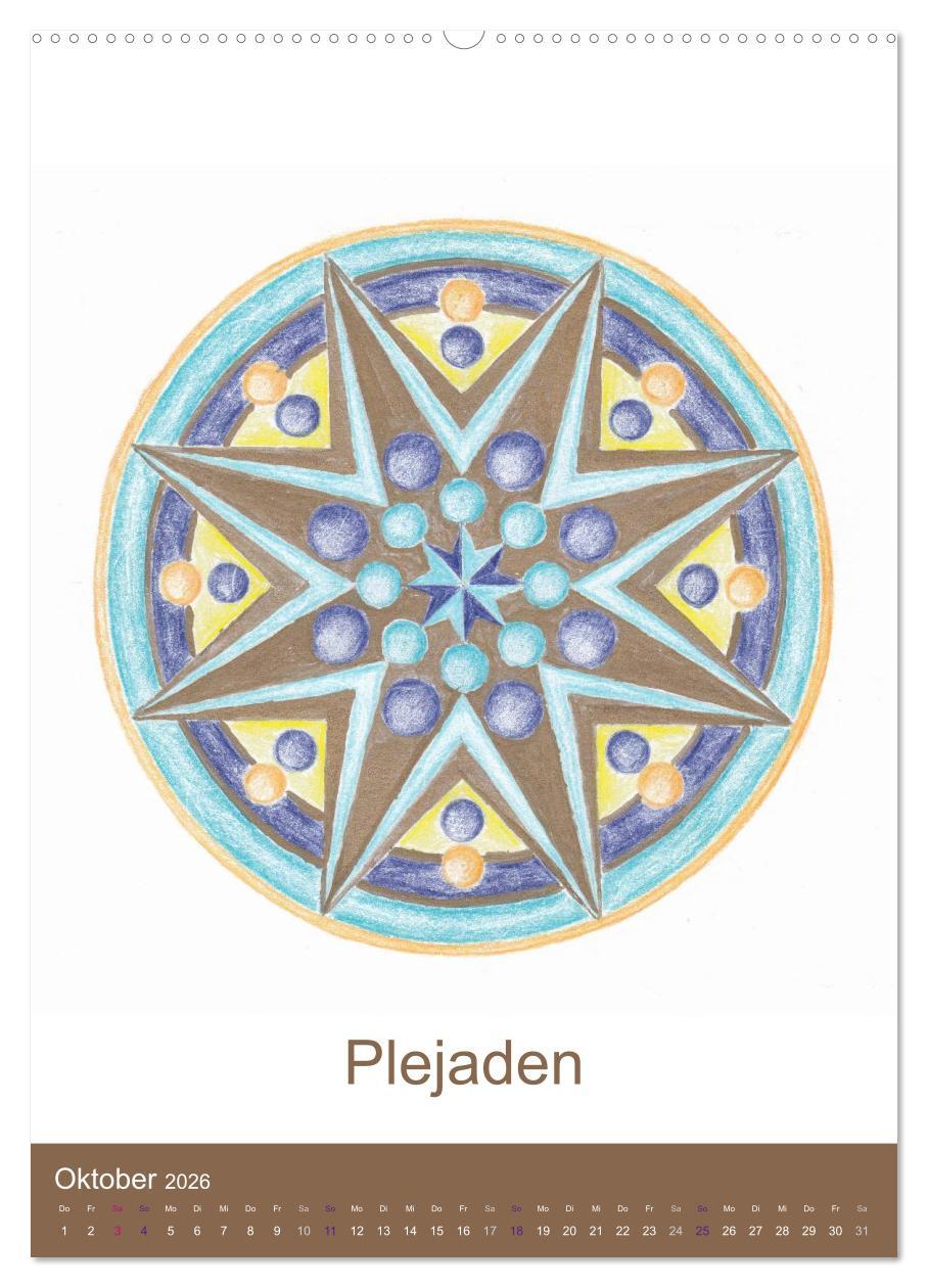 Beispielinhalt (Bild) Atlantisheilsymbole (hochwertiger Premium Wandkalender 2026 DIN A2 hoch), Kunstdruck in Hochglanz