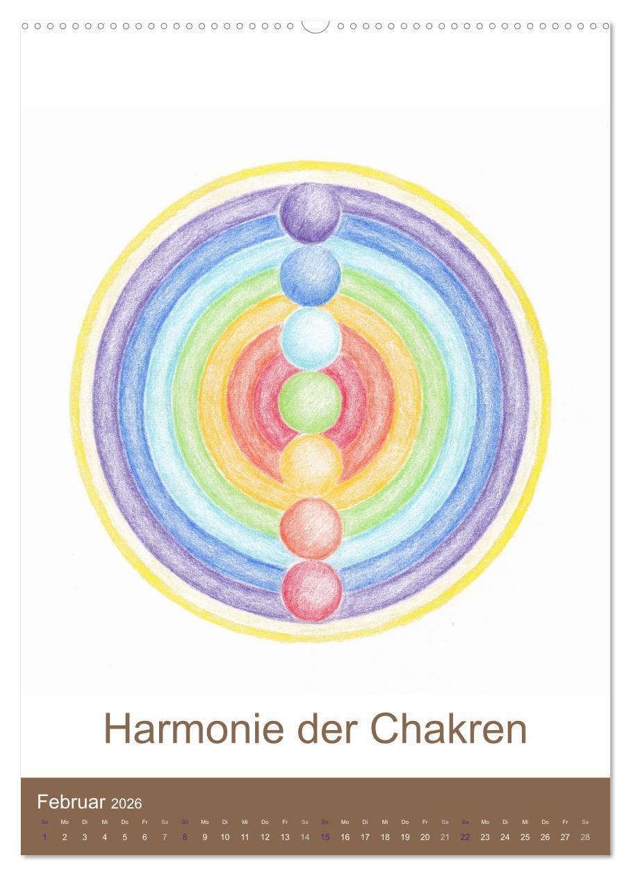 Beispielinhalt (Bild) Atlantisheilsymbole (hochwertiger Premium Wandkalender 2026 DIN A2 hoch), Kunstdruck in Hochglanz