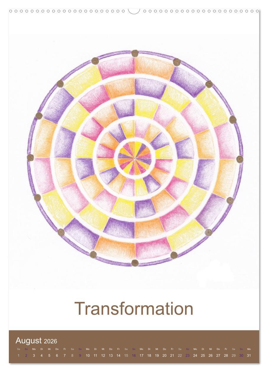 Beispielinhalt (Bild) Atlantisheilsymbole (hochwertiger Premium Wandkalender 2026 DIN A2 hoch), Kunstdruck in Hochglanz