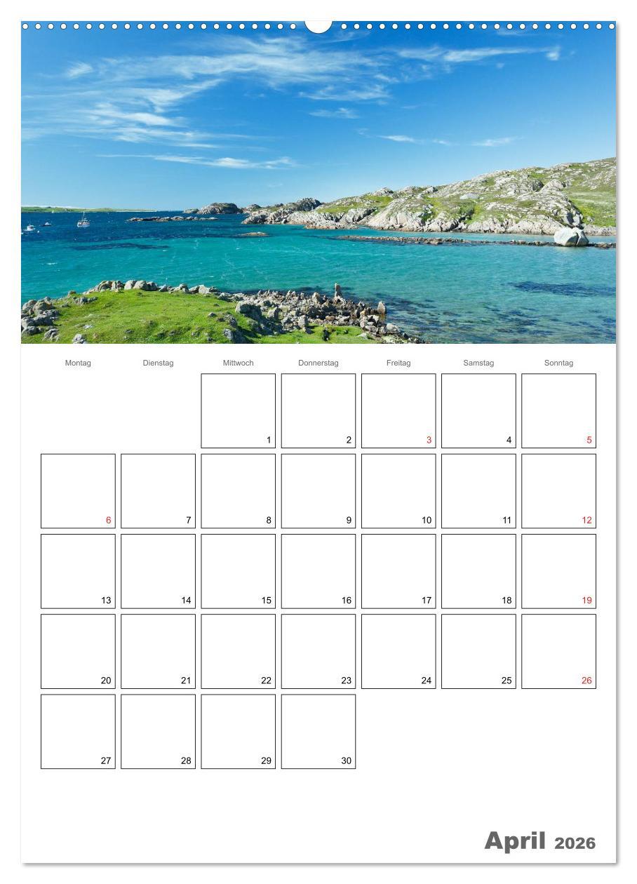 Beispielinhalt (Bild) Schottland für Naturliebhaber (Wandkalender 2026 DIN A2 hoch), CALVENDO Monatskalender