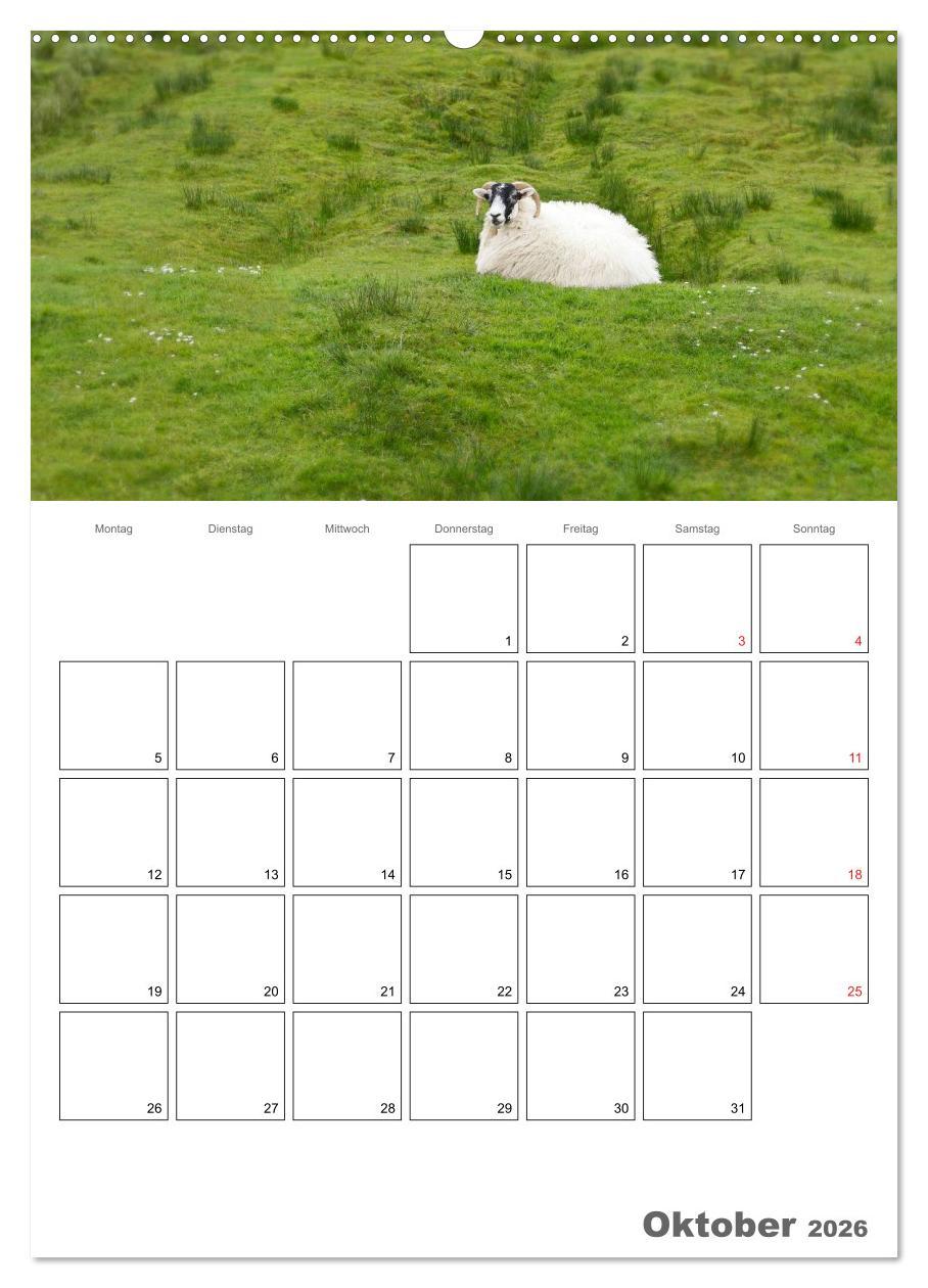 Beispielinhalt (Bild) Schottland für Naturliebhaber (Wandkalender 2026 DIN A2 hoch), CALVENDO Monatskalender