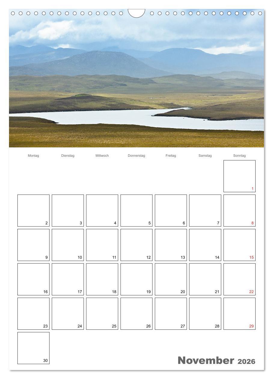 Beispielinhalt (Bild) Schottland für Naturliebhaber (Wandkalender 2026 DIN A3 hoch), CALVENDO Monatskalender