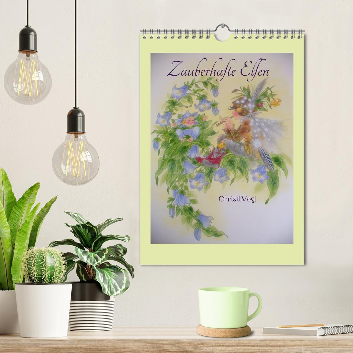 Beispielinhalt (Bild) Zauberhafte Elfen (Wandkalender 2026 DIN A4 hoch), CALVENDO Monatskalender