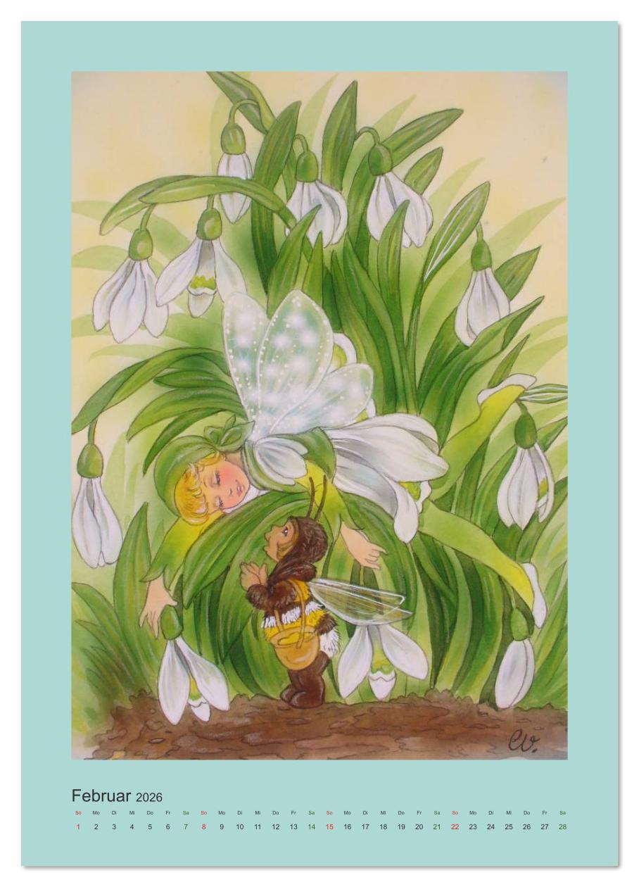 Beispielinhalt (Bild) Zauberhafte Elfen (Wandkalender 2026 DIN A4 hoch), CALVENDO Monatskalender