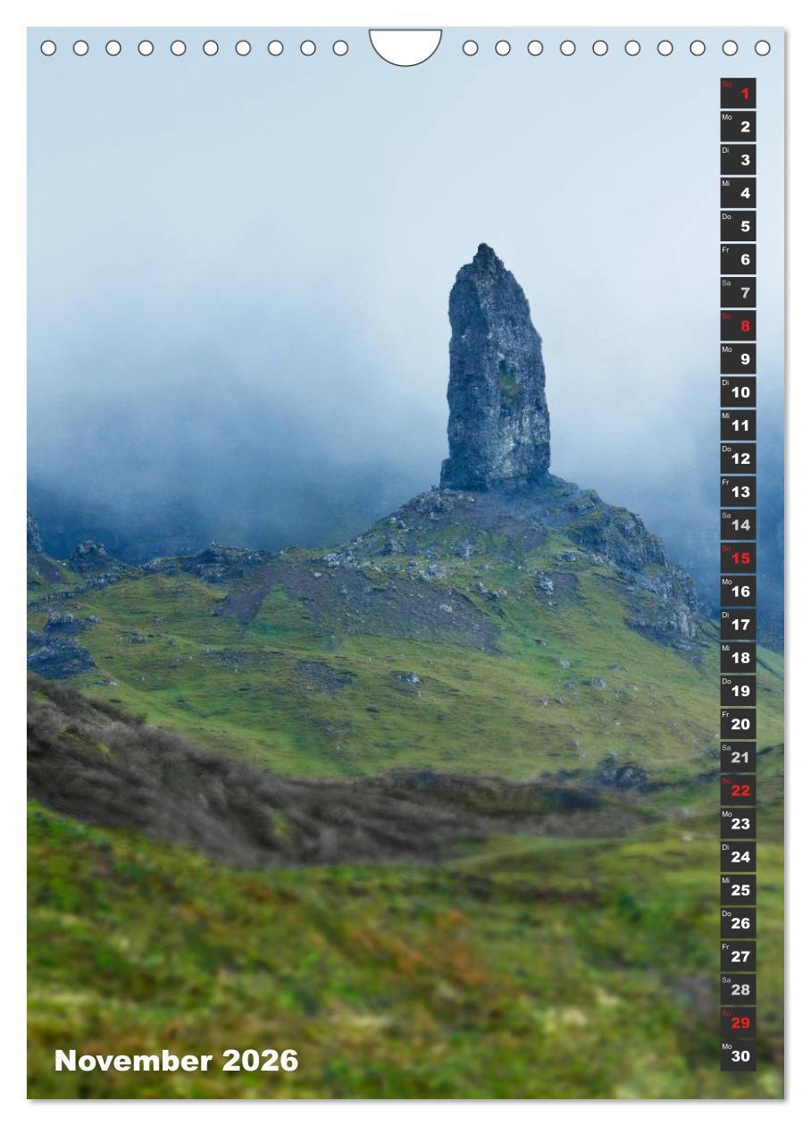Beispielinhalt (Bild) Schottlands vielfältiger Westen (Wandkalender 2026 DIN A4 hoch), CALVENDO Monatskalender