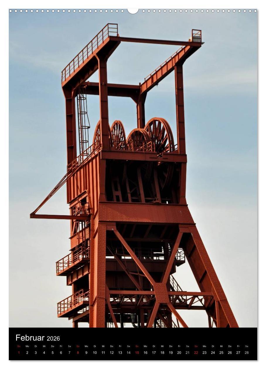Beispielinhalt (Bild) Fördertürme im Ruhrgebiet (Wandkalender 2026 DIN A2 hoch), CALVENDO Monatskalender