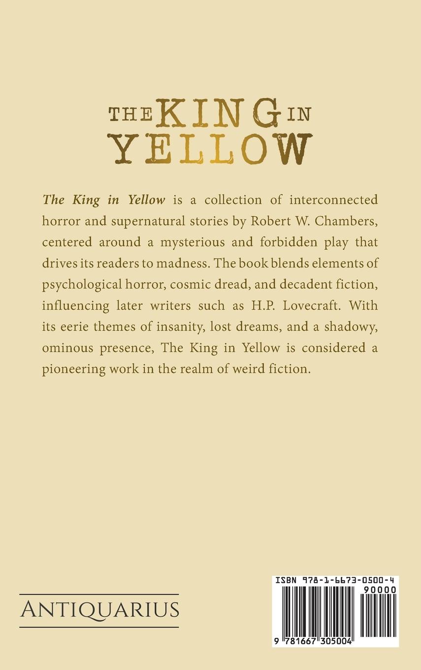 Rückseitencover The King in Yellow Classic Edition