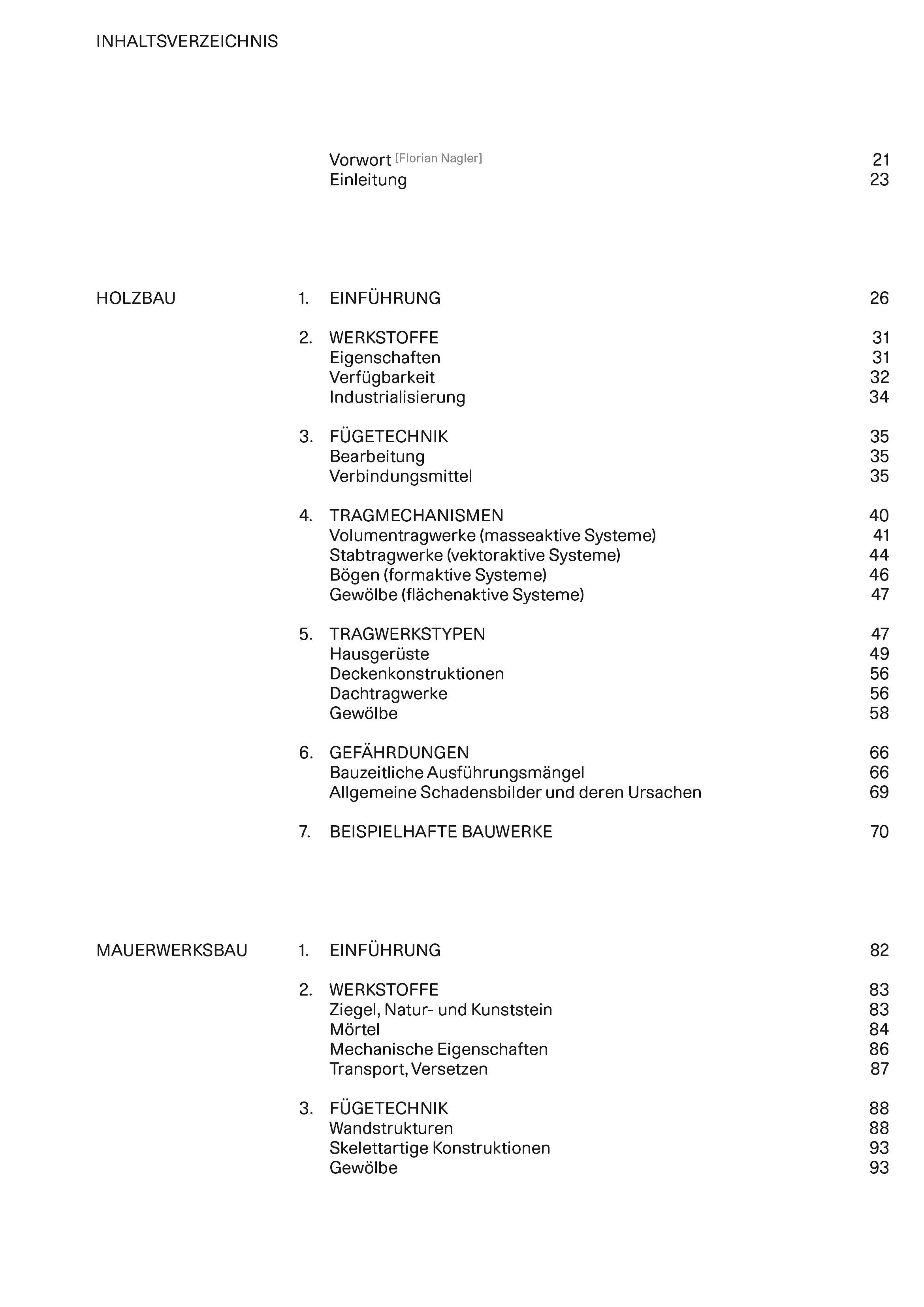 Beispielinhalt (Bild) Historische Tragkonstruktionen