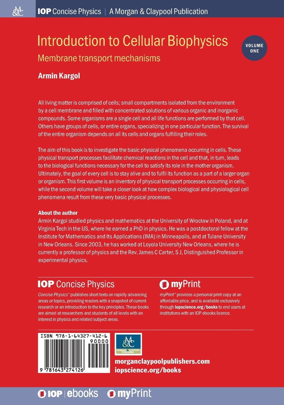 Rückseitencover Introduction to Cellular Biophysics, Volume 1