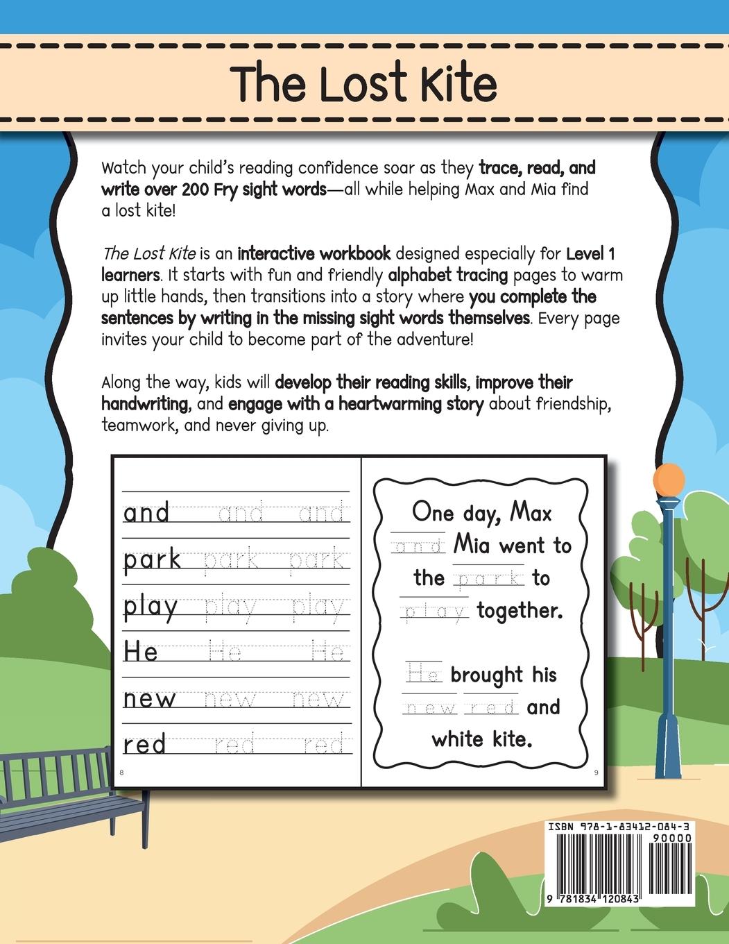Rückseitencover 250 Sight Word Storybook, The Lost Kite (Level 1)
