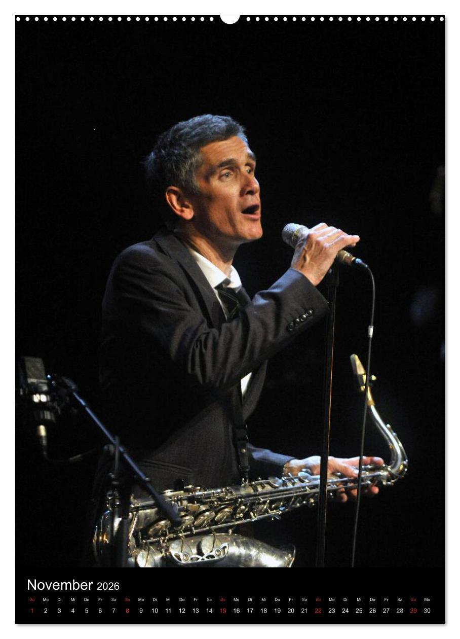 Beispielinhalt (Bild) Jazz Momente - Kalender 2026 - (hochwertiger Premium Wandkalender 2026 DIN A2 hoch), Kunstdruck in Hochglanz