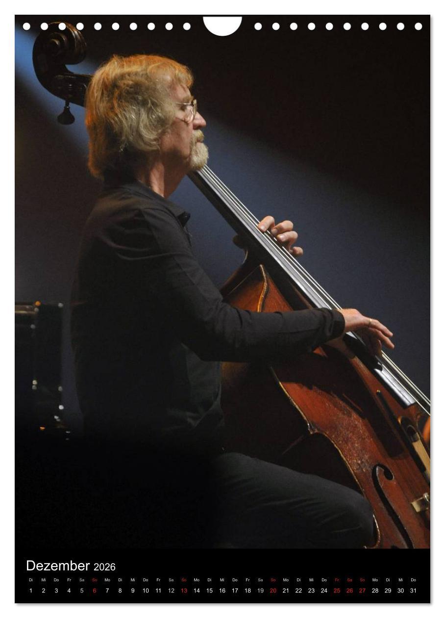 Beispielinhalt (Bild) Jazz Momente - Kalender 2026 - (Wandkalender 2026 DIN A4 hoch), CALVENDO Monatskalender