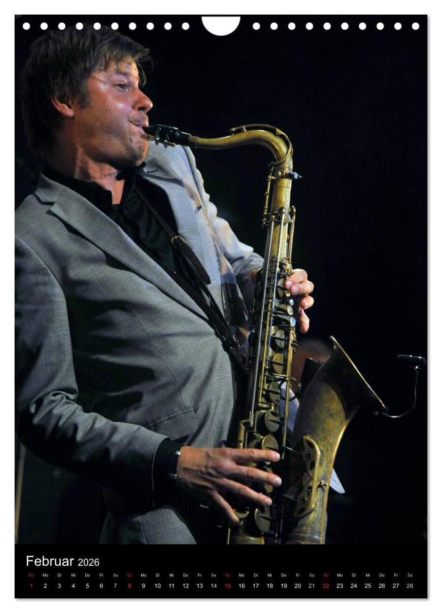 Beispielinhalt (Bild) Jazz Momente - Kalender 2026 - (Wandkalender 2026 DIN A4 hoch), CALVENDO Monatskalender