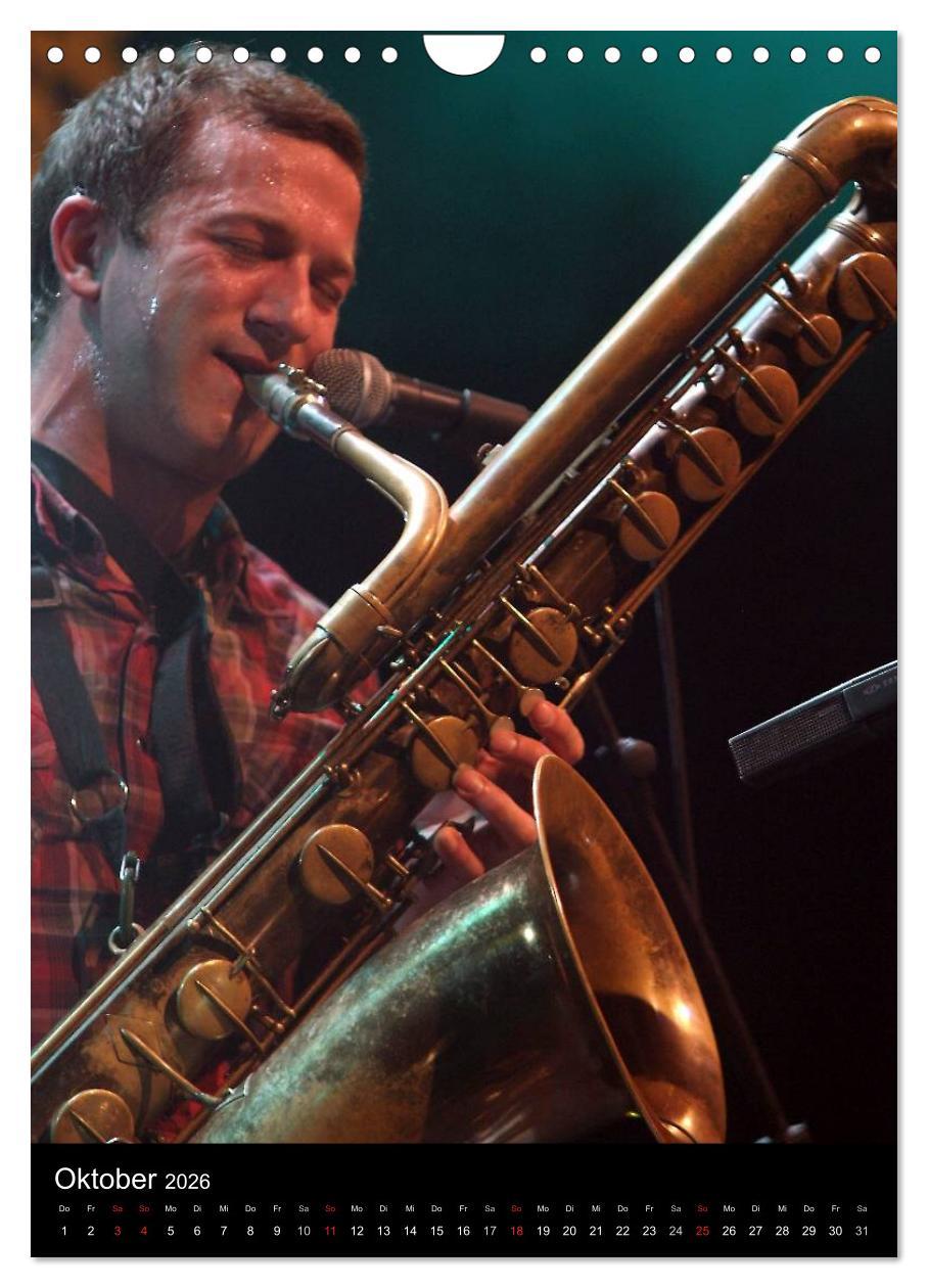 Beispielinhalt (Bild) Jazz Momente - Kalender 2026 - (Wandkalender 2026 DIN A4 hoch), CALVENDO Monatskalender
