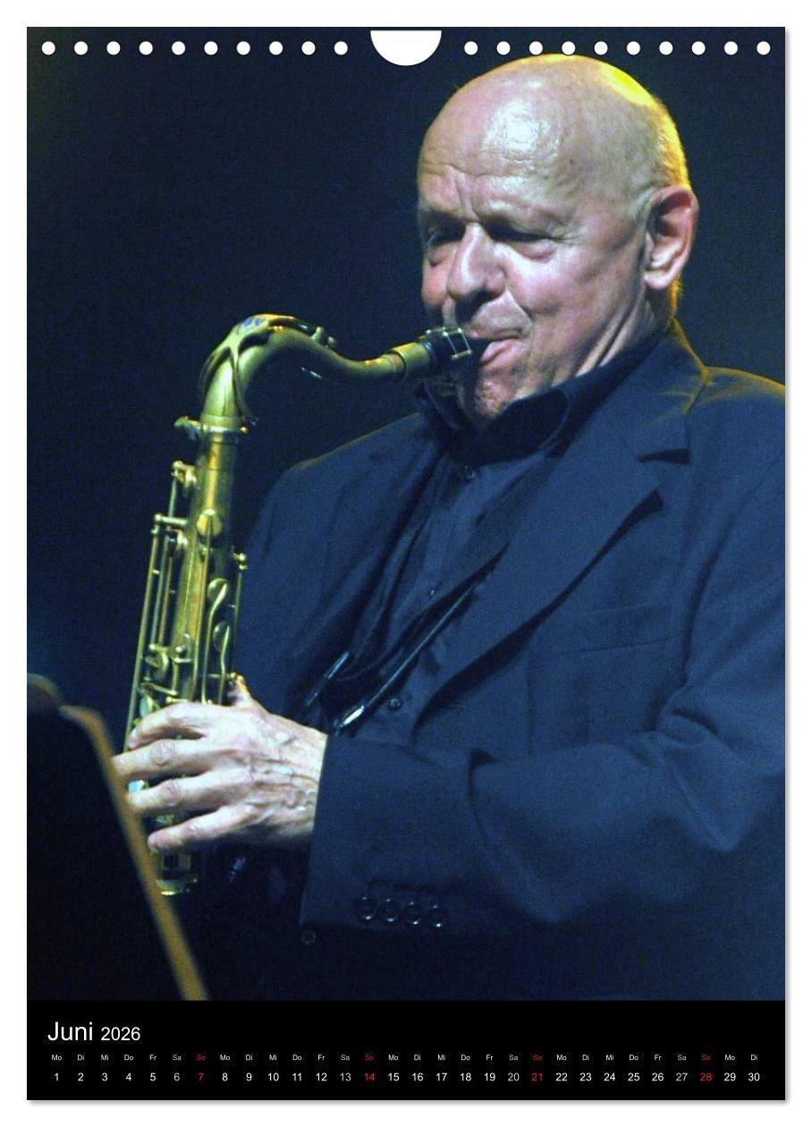 Beispielinhalt (Bild) Jazz Momente - Kalender 2026 - (Wandkalender 2026 DIN A4 hoch), CALVENDO Monatskalender