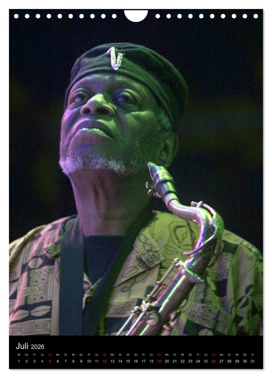 Beispielinhalt (Bild) Jazz Momente - Kalender 2026 - (Wandkalender 2026 DIN A4 hoch), CALVENDO Monatskalender
