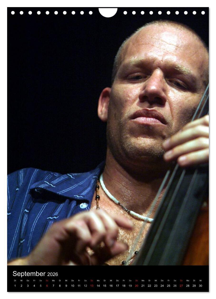 Beispielinhalt (Bild) Jazz Momente - Kalender 2026 - (Wandkalender 2026 DIN A4 hoch), CALVENDO Monatskalender