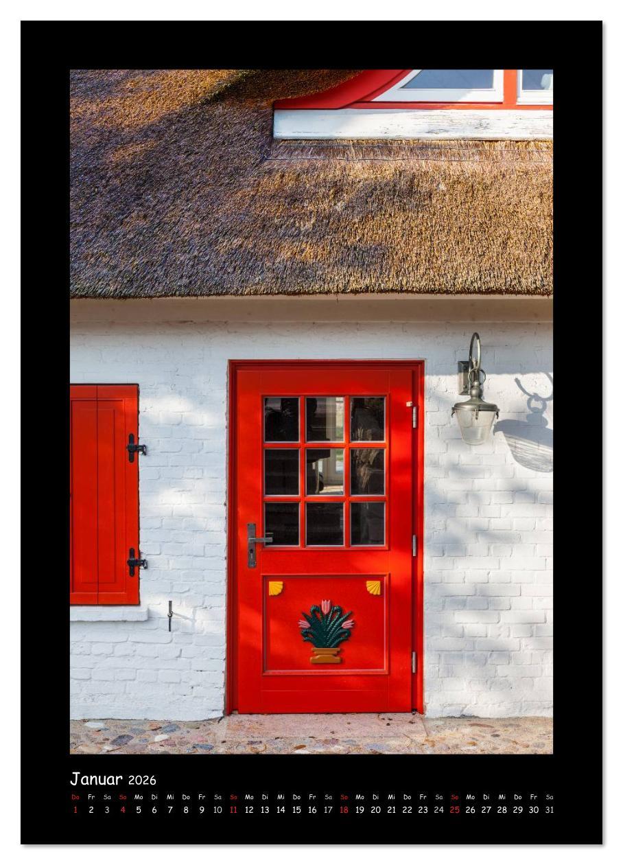 Beispielinhalt (Bild) Türen - Meisterwerke aus Fischland, Darß und Zingst (Wandkalender 2026 DIN A3 hoch), CALVENDO Monatskalender
