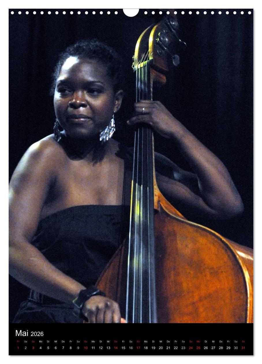 Beispielinhalt (Bild) Jazz Frauen 2026 (Wandkalender 2026 DIN A3 hoch), CALVENDO Monatskalender
