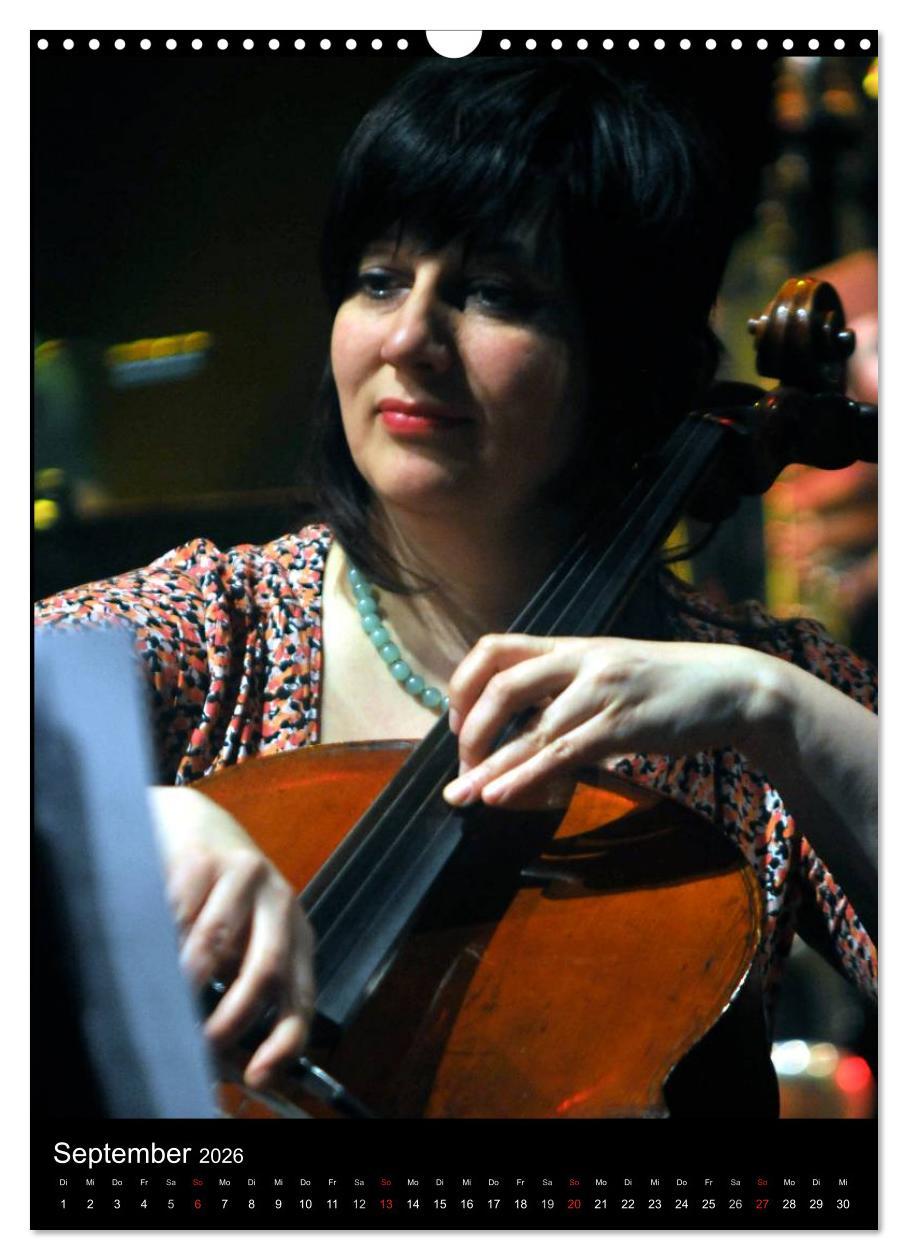 Beispielinhalt (Bild) Jazz Frauen 2026 (Wandkalender 2026 DIN A3 hoch), CALVENDO Monatskalender