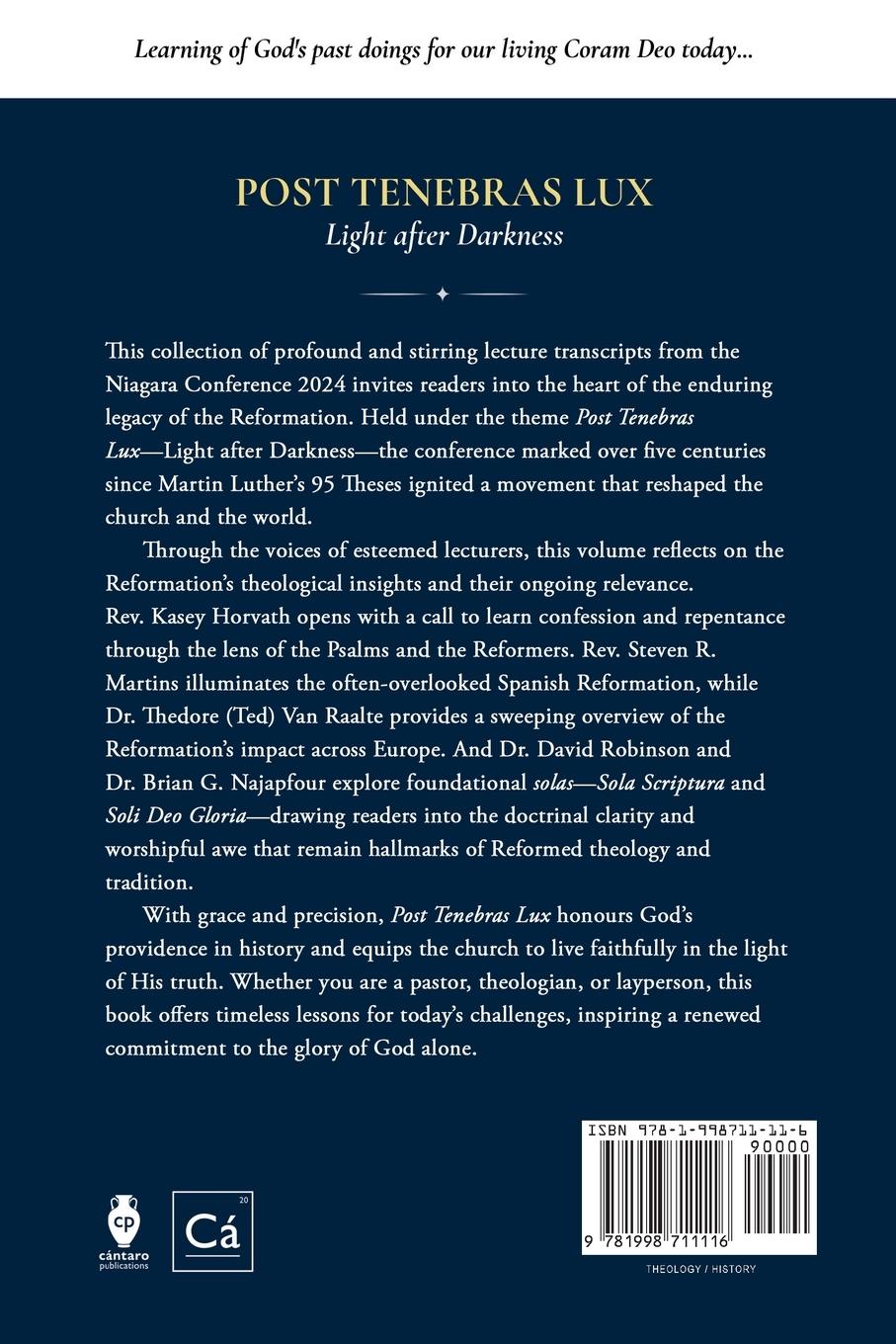 Rückseitencover Post Tenebras Lux