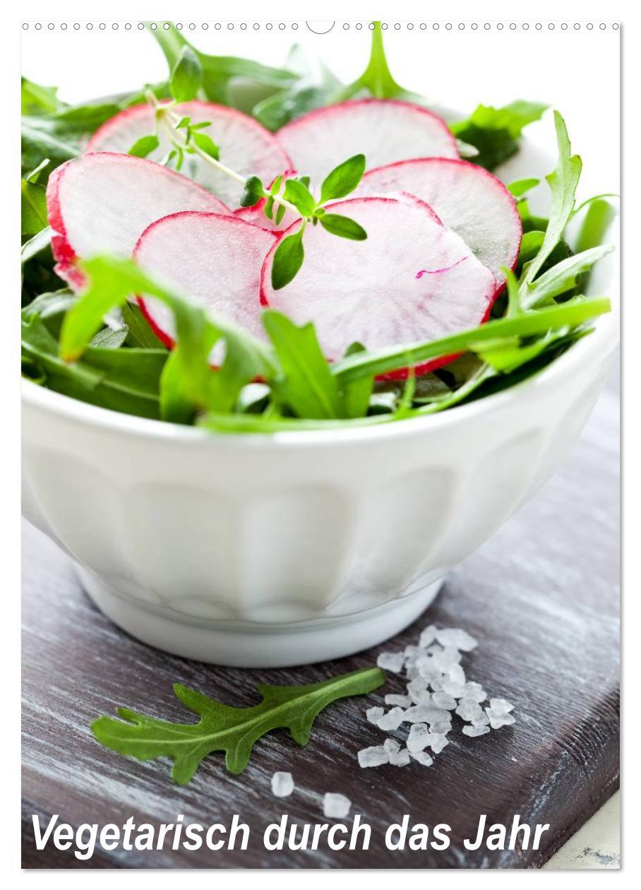 Vorderes Coverbild Vegetarisch durch das Jahr / Planer (Wandkalender 2026 DIN A2 hoch), CALVENDO Monatskalender
