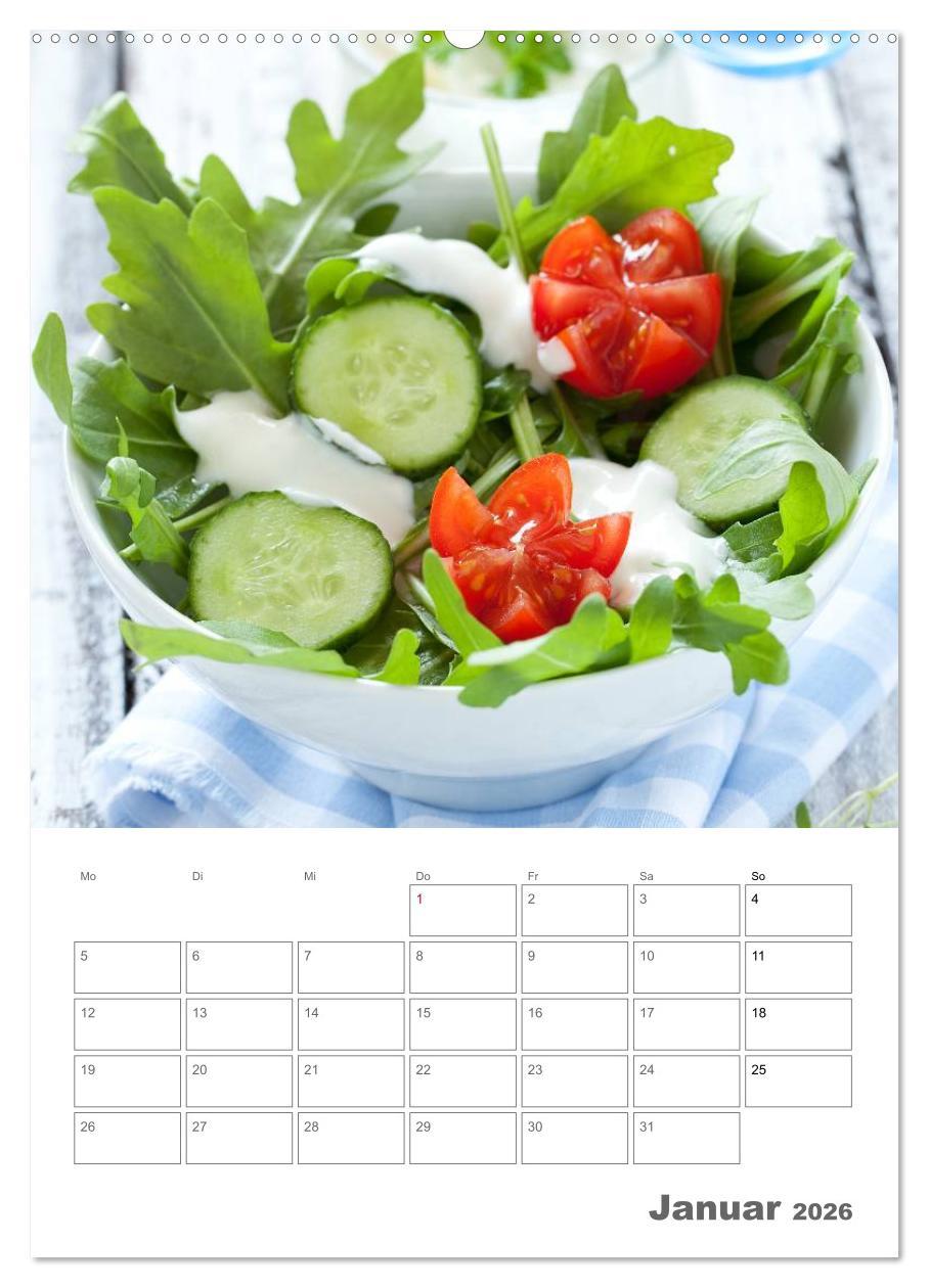 Beispielinhalt (Bild) Herzhaft - Süß / Mein Küchenplaner (Wandkalender 2026 DIN A2 hoch), CALVENDO Monatskalender