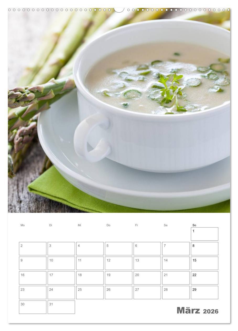 Beispielinhalt (Bild) Herzhaft - Süß / Mein Küchenplaner (Wandkalender 2026 DIN A2 hoch), CALVENDO Monatskalender