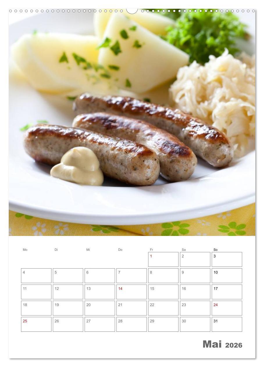 Beispielinhalt (Bild) Herzhaft - Süß / Mein Küchenplaner (Wandkalender 2026 DIN A2 hoch), CALVENDO Monatskalender