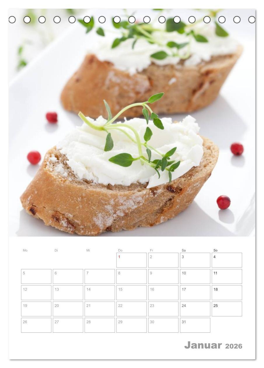 Beispielinhalt (Bild) Vegetarisch durch das Jahr / Planer (Tischkalender 2026 DIN A5 hoch), CALVENDO Monatskalender