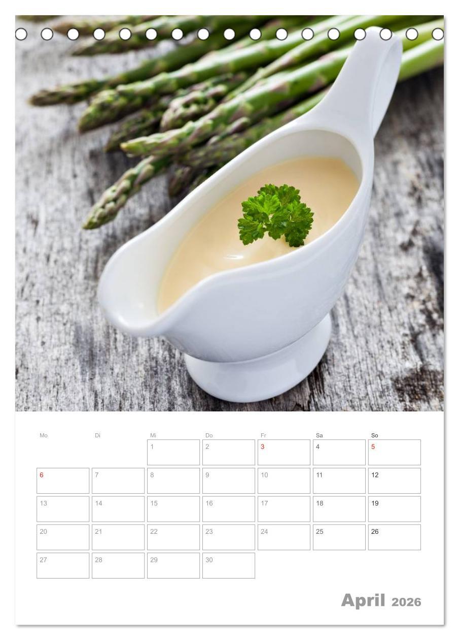 Beispielinhalt (Bild) Vegetarisch durch das Jahr / Planer (Tischkalender 2026 DIN A5 hoch), CALVENDO Monatskalender