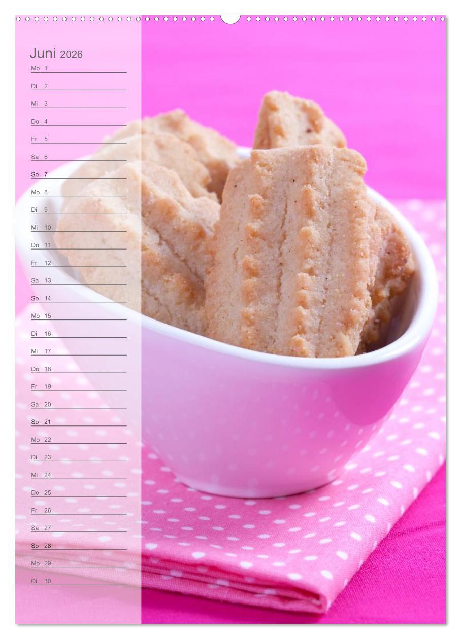 Beispielinhalt (Bild) Gebäck und Kuchen Küchenplaner (Wandkalender 2026 DIN A2 hoch), CALVENDO Monatskalender