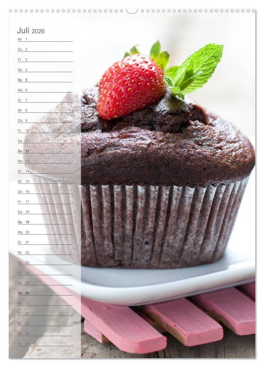 Beispielinhalt (Bild) Gebäck und Kuchen Küchenplaner (Wandkalender 2026 DIN A2 hoch), CALVENDO Monatskalender