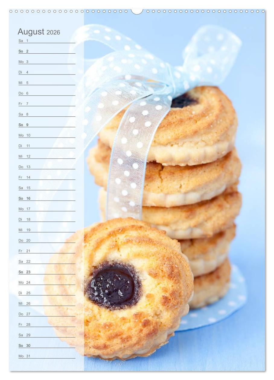 Beispielinhalt (Bild) Gebäck und Kuchen Küchenplaner (Wandkalender 2026 DIN A2 hoch), CALVENDO Monatskalender